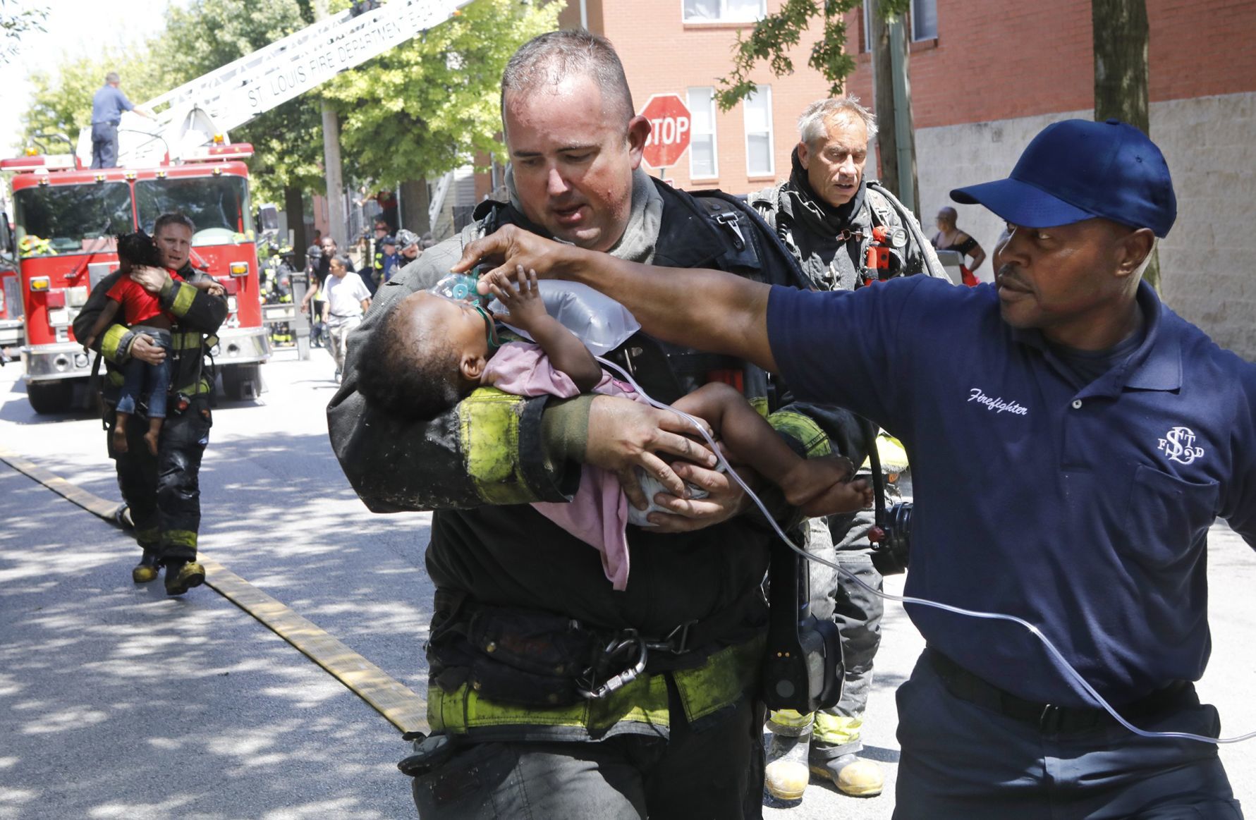 Four Children rescued from smoky fire